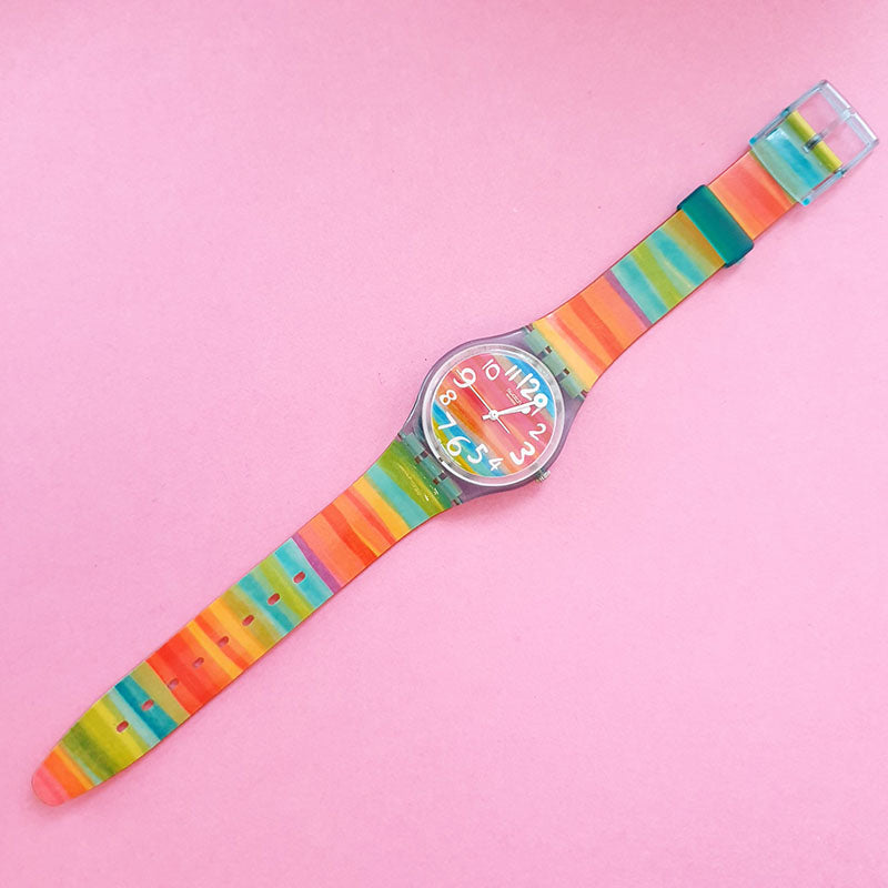  Swatch COLOR THE SKY Unisex Watch (Model: GS124) : Swatch:  Clothing, Shoes & Jewelry