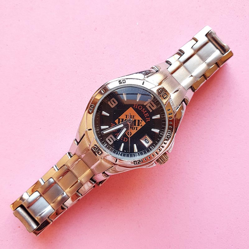 Vintage Homer ladies gold tone colorful accents chunky watch  display picture 2