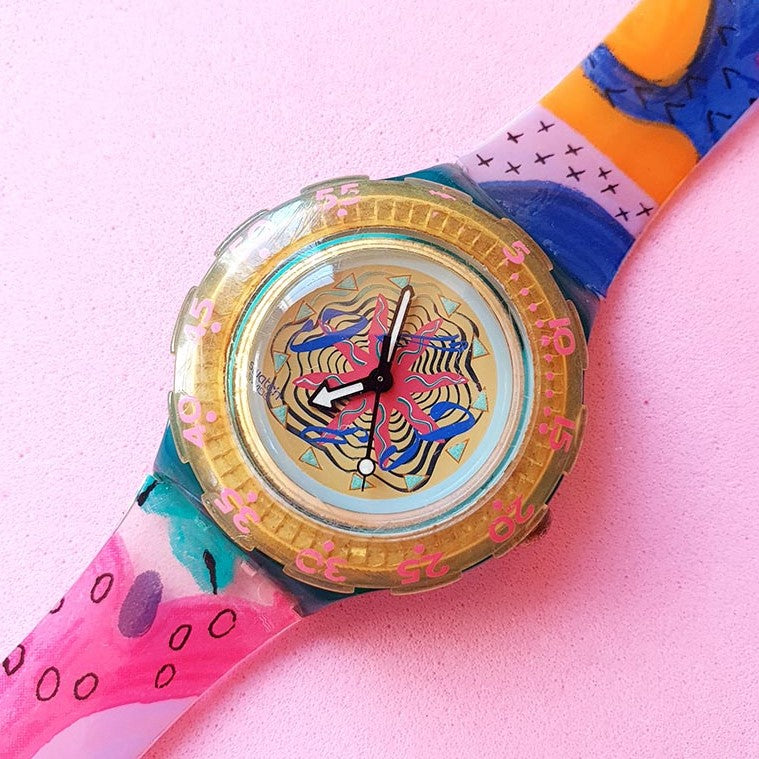 Swatch Watch - SDN108 -  Sea Floor 1993 SEA FLOOR SDN108 Swatch Scuba Watch | Vintage Swiss  main image 3