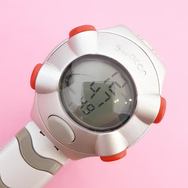 Vintage Swatch Digital Beat TRANSPHERE II YFS4007AG Women's Watch