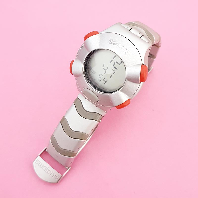 Vintage Swatch Digital Beat TRANSPHERE II YFS4007AG Women's Watch