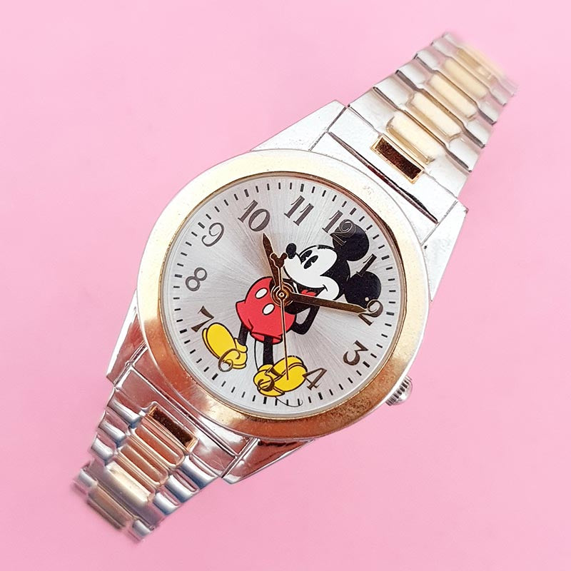 Disney Two-Tone Mickey Mouse Women\'s Watch Mickey Mouse Adults Two-Tone Link Bracelet Watch for Women  main image 2