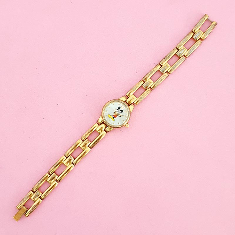 Vintage Gold-tone Mickey Mouse Disney Time Works Watch for  display picture 1