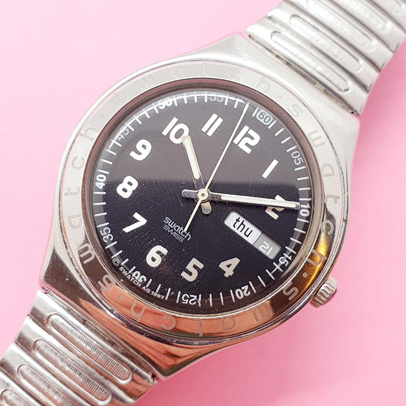 swatch irony stainless steel