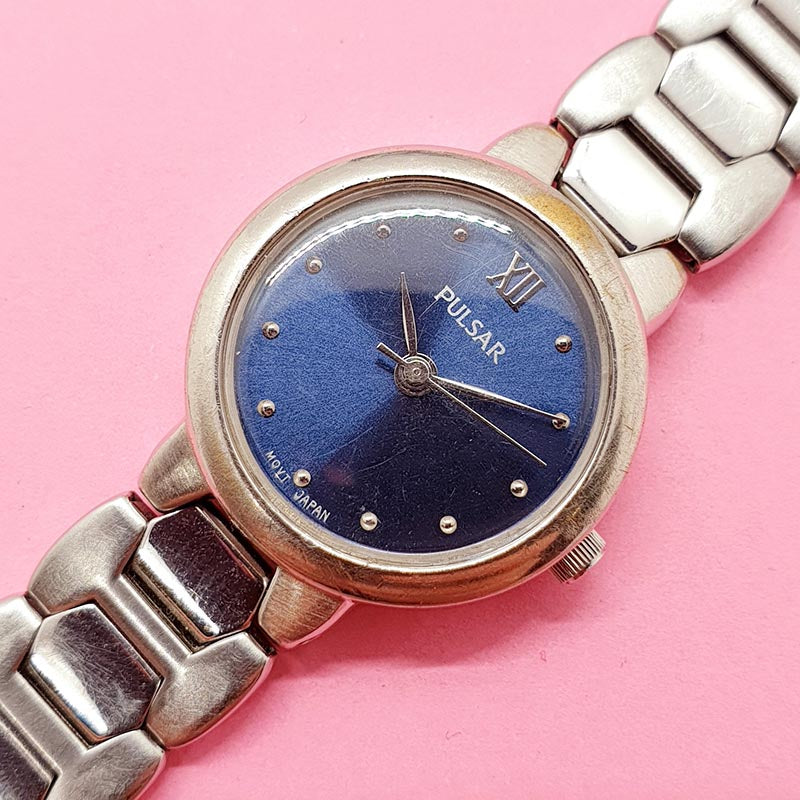 Womens Pulsar By Seiko Date Watch VX82-X301 Silver Tone Blue Dial New Battery Womens Pulsar By Seiko Date Watch VX82-X301 Silver Tone Blue  main image 3