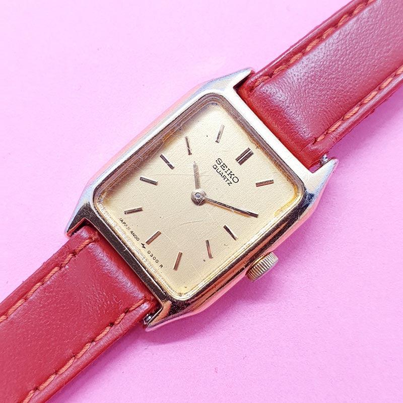 Pre owned Rectangular Seiko Women s Watch Gold tone Ladies Watch