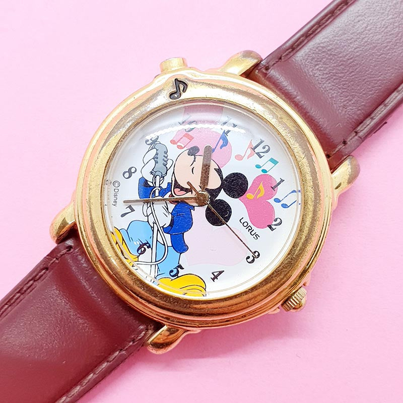 Vintage lorus Musical Mickey Mouse fashion Watch