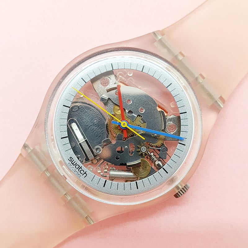 Jellyfish Vintage Clear Swatch Watch Swatch Jellyfish Swatch 1985  Collection SWATCH GK100 JELLY FISH