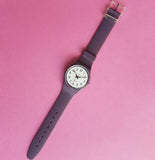 Vintage 2009 PURPLE-AND-WHITE GV122 Swatch Watch - Watches for Women Brands