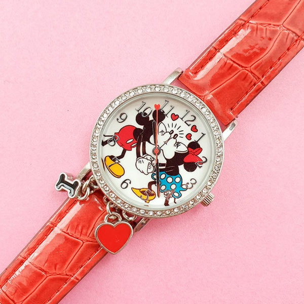 Vintage Silver-tone Mickey Mouse Watch for Women | 90s Disney Watch - Watches for Women Brands