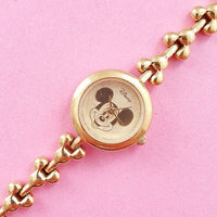 Vintage Gold-tone Mickey Mouse Elegant Watch for Women | Retro Disney Watch