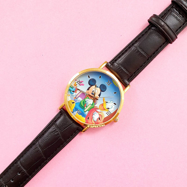 Vintage Gold-tone Mickey Mouse and Donald Duck Watch for Women | Disneyland Watch