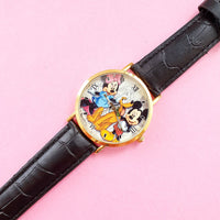 Vintage Gold-tone Mickey & Minnie Mouse & Pluto Watch for Women | Disneyland Watch