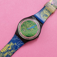 Vintage Swatch THE GLOBE GB137 Watch for Women | 1990 Swatch Watch - Watches for Women Brands