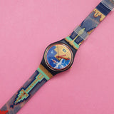 Vintage Swatch BLUE FLAMINGO GN114 Watch for Women | 90s Retro Watch - Watches for Women Brands