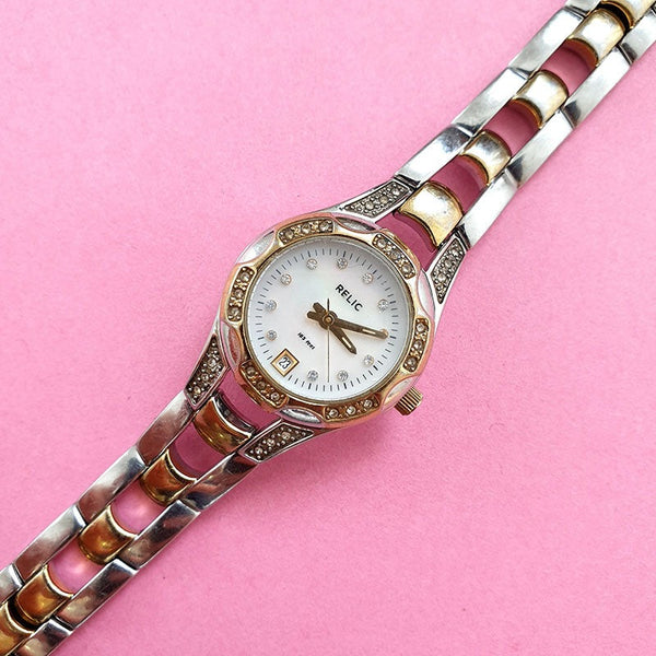 Vintage Two-tone Relic Watch for Women Relic Branded Watch