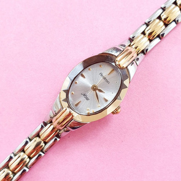 Armitron Analogue Silver Diamond Accented Dial 2 Tone Women's Bracelet Watch  : Amazon.in: Fashion