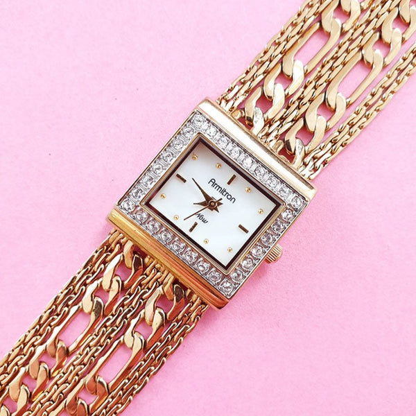 Vintage Gold-tone Armitron Women's Watch | Armitron Diamond Watch - Watches for Women Brands