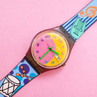 Vintage Swatch FLUO SEAL GV700 Watch for Women | 90s Colorful Swatch - Watches for Women Brands