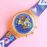 Vintage Swatch Chrono I. O. C. SCZ100 Watch for Her | RARE 90s Swiss Watch