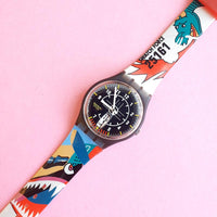 Vintage Swatch SKY HEROES GM704 Watch for Her | Cool 90s Swatch Watch