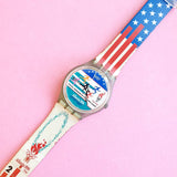 Vintage Swatch ATLANTA LAURELS GZ145 Watch for Her | 90s Watch for Her