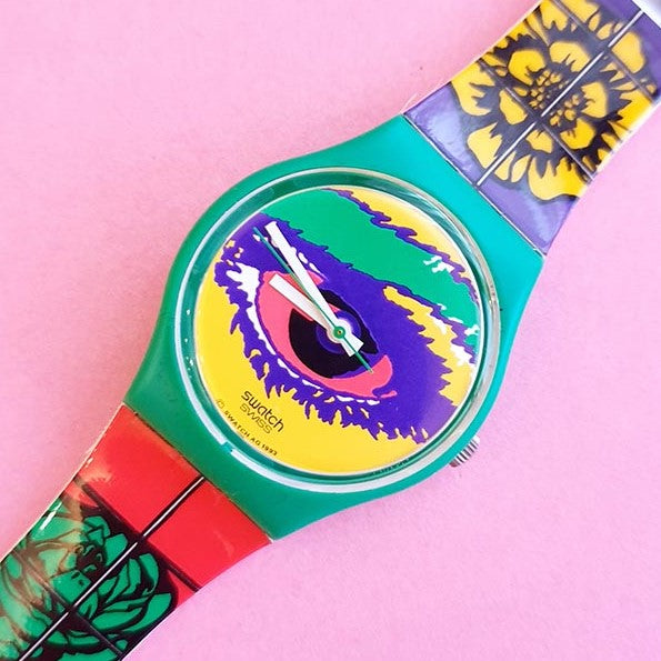 Vintage Swatch MOUSE RAP GG128 Watch for Her | Cool 90s Swatch 