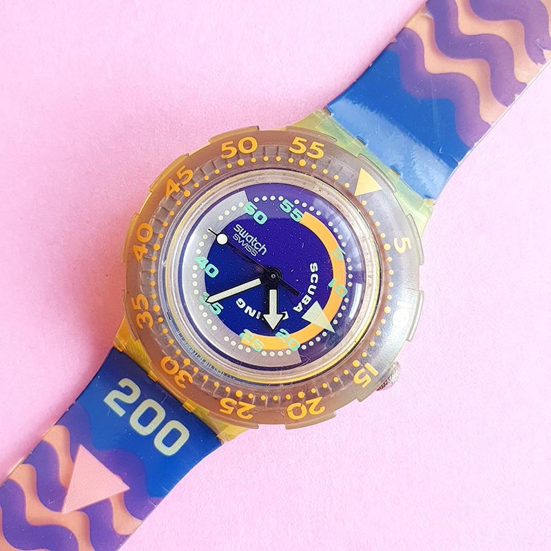 Vintage Swatch Scuba 200 Coming Tide SDJ100 Watch for Women