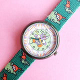 Vintage Flik Flak Green & Orange Watch for Women | 90s Flik Flak Swatch