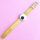 Vintage Flik Flak Happy Yellow Sunflower Watch for Women | Fun Swiss Watch