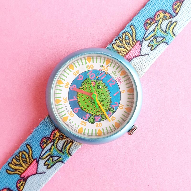 Swatch MR BLUBBY GL120 Watch - New w/ Box
- Fun Puffer Fish Design - Swiss Made Swiss Swatch Originals Mr. Blubby Colorful Silicone Watch  main image 4