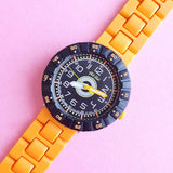 Vintage Flik Flak Black and Orange ZFCS021 Watch for Women | Fun Swiss Watch