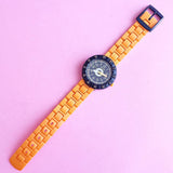 Vintage Flik Flak Black and Orange ZFCS021 Watch for Women | Fun Swiss Watch