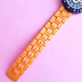 Vintage Flik Flak Black and Orange ZFCS021 Watch for Women | Fun Swiss Watch