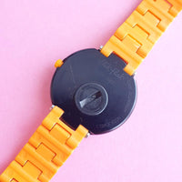 Vintage Flik Flak Black and Orange ZFCS021 Watch for Women | Fun Swiss Watch