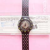 Vintage Swatch Scuba 200 BLACK WAVE SDB102 Watch for Women | Retro Swatch