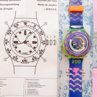 Vintage Swatch Scuba COMING TIDE SDJ100 Watch for Women | Scuba 200 Swatch