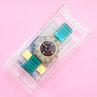 Vintage Swatch Scuba MINT DROPS SDK108 Watch for Women | Colorful Swatch Scuba
