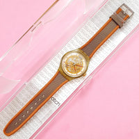 Vintage Swatch ABENDROT SAN103 Watch for Women with Box | 90s Watch for Her