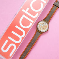 Vintage Swatch ABENDROT SAN103 Watch for Women with Box | 90s Watch for Her