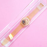 Vintage Swatch GOLDEN JELLY GZ115 Watch for Women with Box | Elegant 90s Swatch Watch