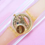 Vintage Swatch GOLDEN JELLY GZ115 Watch for Women with Box | Elegant 90s Swatch Watch