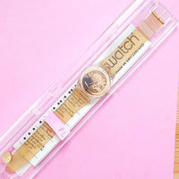 Vintage Swatch GOLDEN JELLY GZ115 Watch for Women with Box | 90s Watch for Her