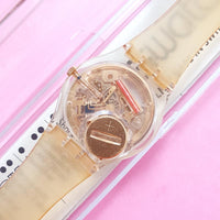 Vintage Swatch GOLDEN JELLY GZ115 Watch for Women with Box | 90s Watch for Her