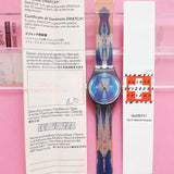 Vintage Swatch HORIZON GZ118 Watch for Women with Box | 90s Colofrul Wristwatch