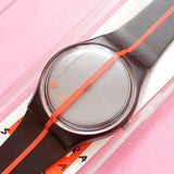 Vintage 90s Swatch 360 ROUGE SUR BLACKOUT GZ119 Watch for Women with Box