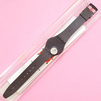 Vintage 90s Swatch 360 ROUGE SUR BLACKOUT GZ119 Watch for Women with Box