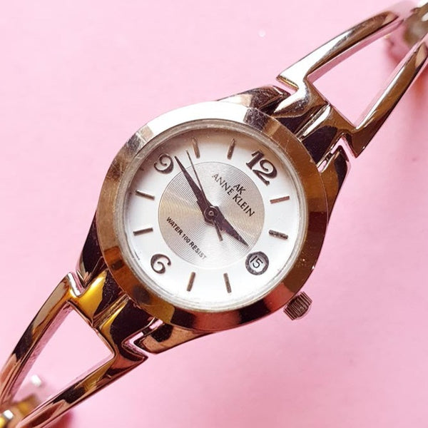 Vintage Silver-tone Anne Klein Women's Watch | Minimalist Ladies Watch