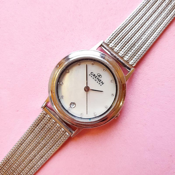 Vintage Silver-tone Grenen Denmark by Skagen Watch for Women | Elegant Ladies Watch