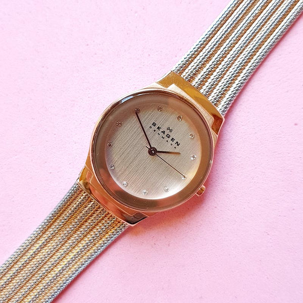 Vintage Rose Gold-tone Skagen Watch for Women | Luxury Designer Watch